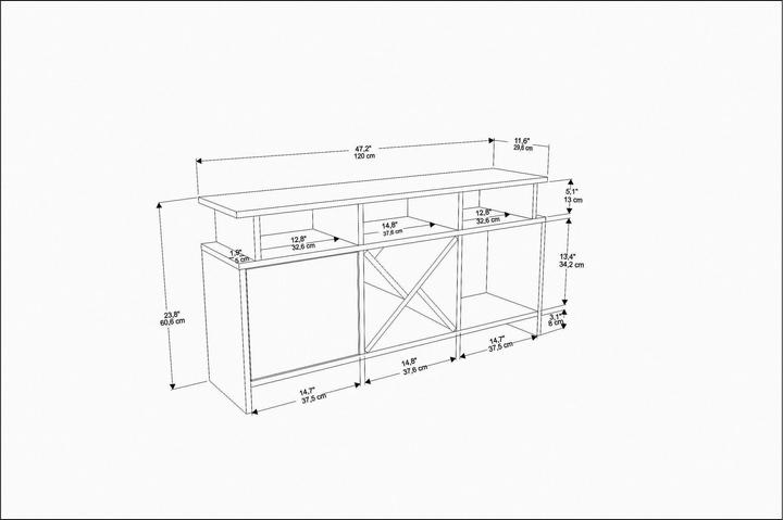Actual product image Kalune Design Gaëtan (120 x 30 x 61 cm)