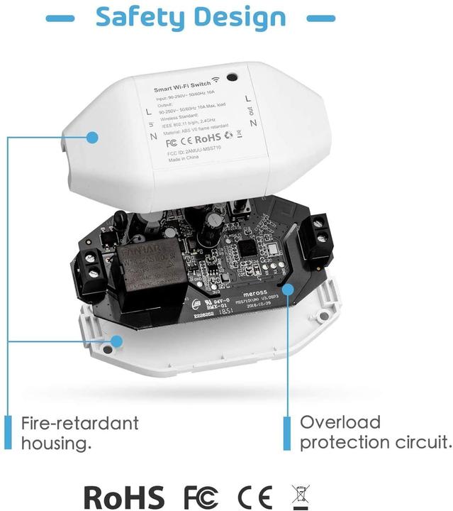 Actual product image Meross Smart Wi-Fi Switch