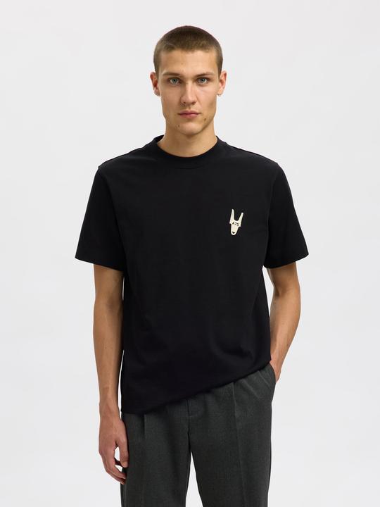 Actual product image Selected Homme Regular Fit Print T-Shirt mit Rundhalsausschnitt (XL)