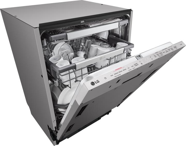 Actual product image LG QuadWash DB475TXS Full Discharge Dishwasher Class A 14 place setting Steam Wi-Fi
