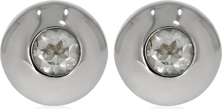 Xen Ohrstecker mit Weisstopas ca. 0,6 ct. rhodiniert (925 Sterling Silber)