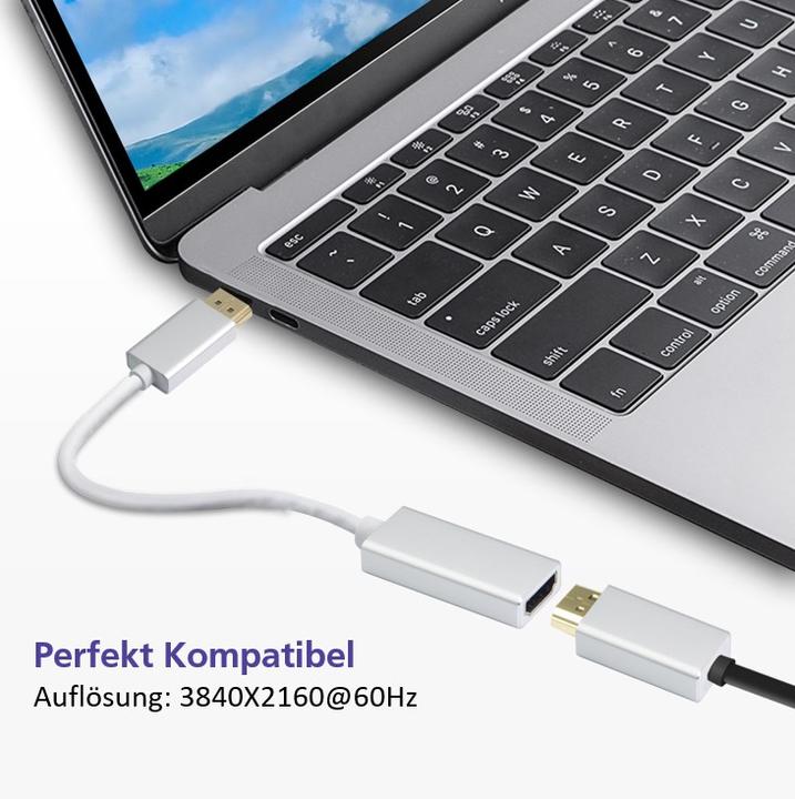 Produktbild Helos DisplayPort auf HDMI-Buchse-Adapter (HDMI, 10 cm)