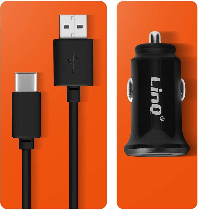 Produktbild LinQ 3-in-1 Zigarettenanzünder-Ladegerät und Kabel