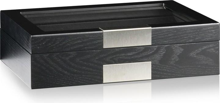 Heisse & Söhne Uhrenbox Monteray 10 Esche - Schwarz Seidenmatt