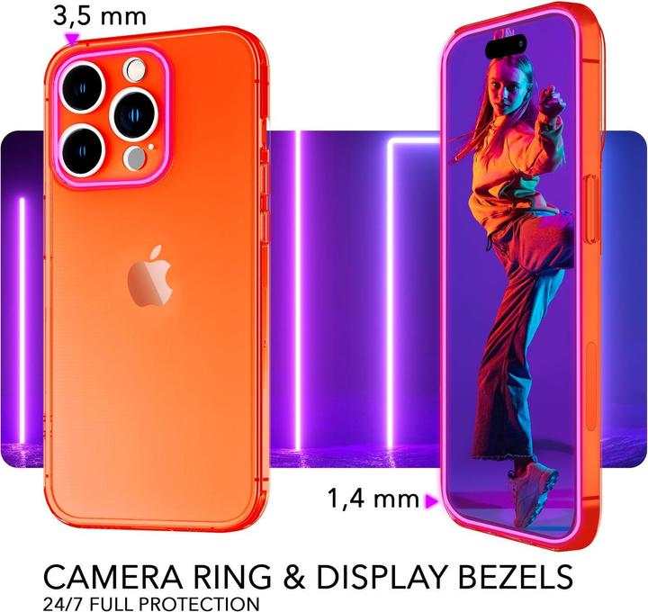 Image du produit Nalia Transparent Transparent Neon Silicone Cover (Apple iPhone 14 Pro Max)
