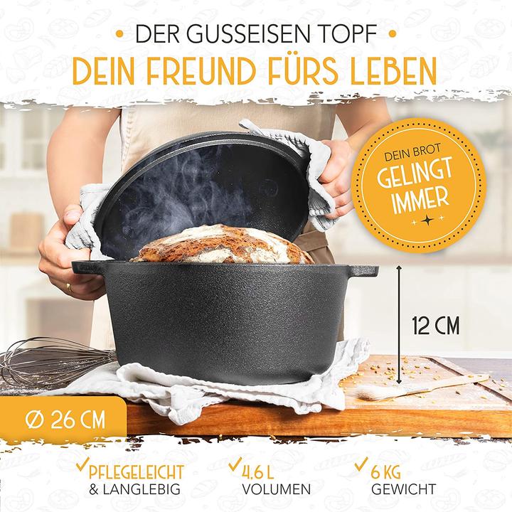 Produktbild Krustenzauber Gusseisen Brot Topf (Gusseisen)