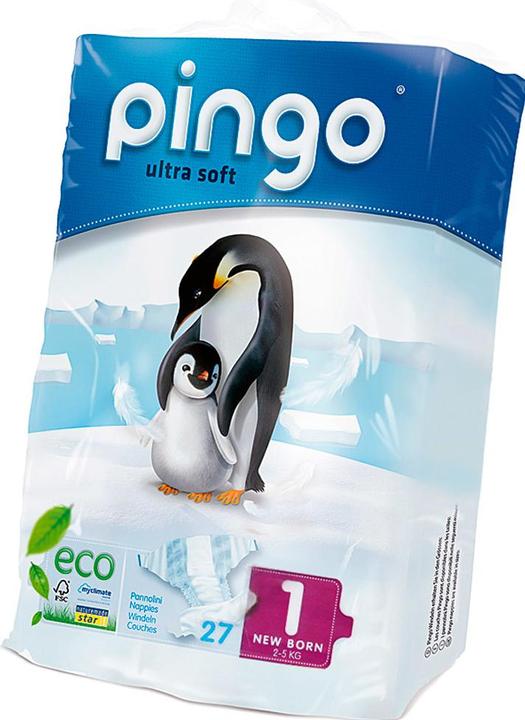 Produktbild Pingo Ökowindeln (Gr. 1, Tragepack, 27 Stück)