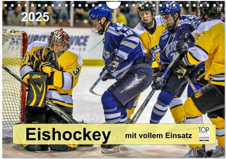 Produktbild Mit vollem Einsatz - Eishockey (Wandkalender 2025 DIN A4 quer), Monatskalender (A4, Deutsch)