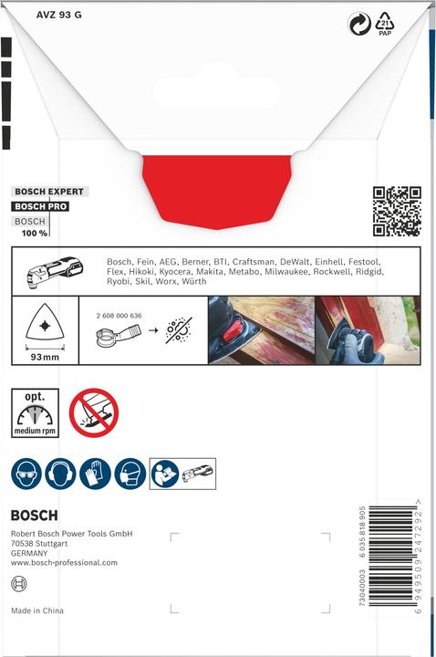 Produktbild Bosch Professional Zubehör PRO AVZ 93 G Zubehör für Multifunktionswerkzeuge, 93 mm