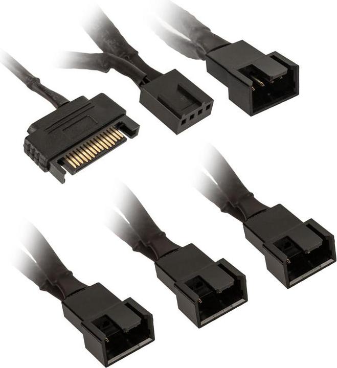 Produktbild Kolink 1-4 PWM Lüfter Splitterkabel - 35 cm, geflochten, schwarz