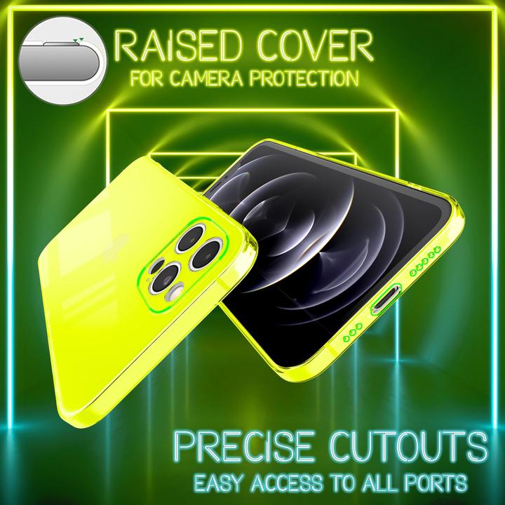 Actual product image Nalia Clear Neon Cell Phone Case (Apple iPhone 12 Pro)
