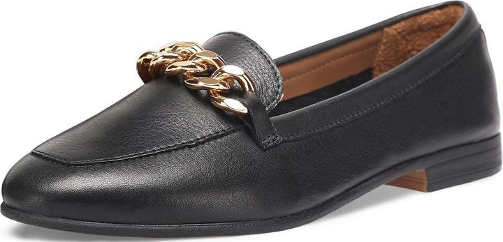 Inuovo Der modische Slipper von aus hochwertigem Leder und dekorativer Gliederkette am Vorderblatt i