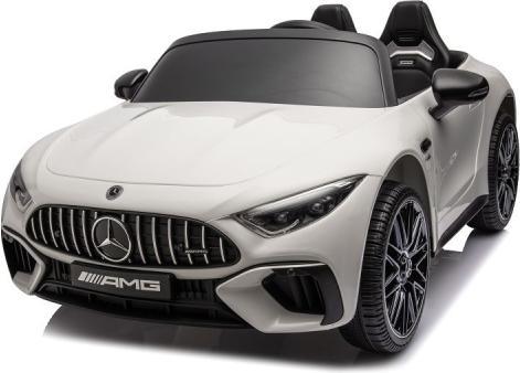 Image du produit Es-toys Voiture enfant - blanc - Voiture électrique Mercedes SL63 AMG - avec licence - MP3 + siège en cuir (12 V)