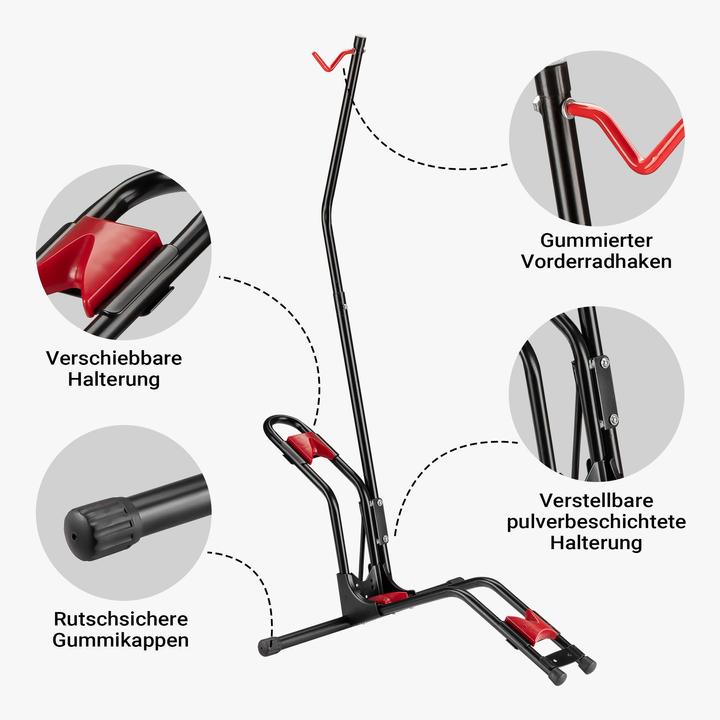 Actual product image Wiltec Vertical bike stand 51x11x120cm Universal free-standing bike rack