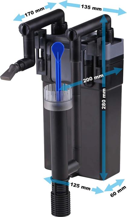 Actual product image SunSun HBL-801 Hang On Filter Attachment Filter 500l/h 6 W for aquariums up to 60 liters (60 l, Fresh water, Salt water)