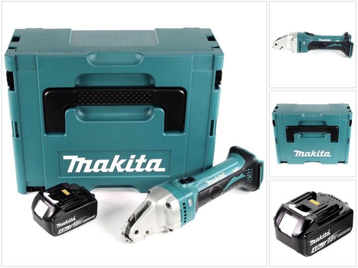 Actual product image Makita DJS 161 M1J 18 V Li-Ion Cisaille métal avec Coffret de transport Makpac + 1 x chargeur 4,0 A