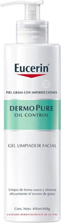 Actual product image Eucerin DERMO PURE oil control gel limpiador facial 400 ml (Cleansing gel, 400 ml)