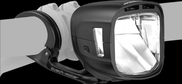 Actual product image Busch & Müller Headlight E-Bike IQ-XL 300/250 Lux DC 11-48V 16W ALU black matt 169MU65TS he6