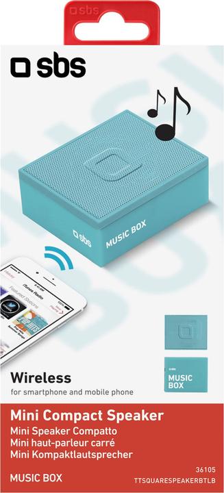 Produktbild SBS Bluetooth Speaker 3W light blue (Batteriebetrieb)