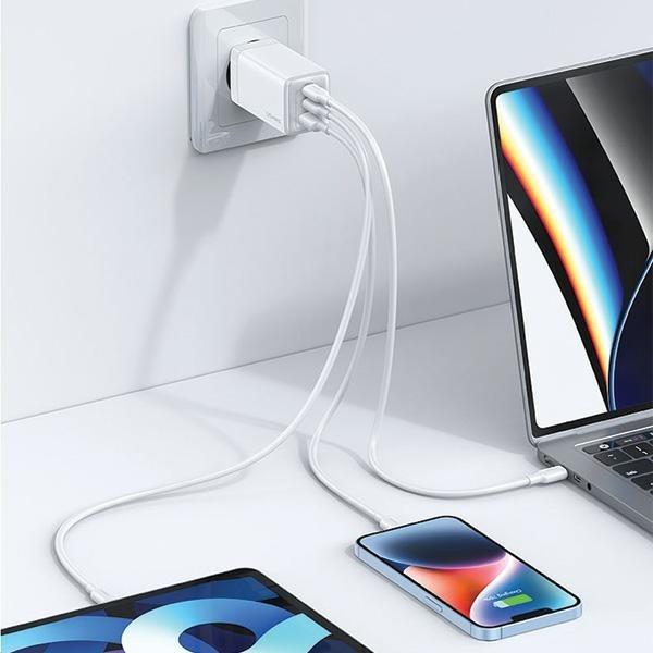 Produktbild Usams US-CC180 65W ACC 3 Ports GaN Fast Charger (EU) -- Sandru series (65 W)