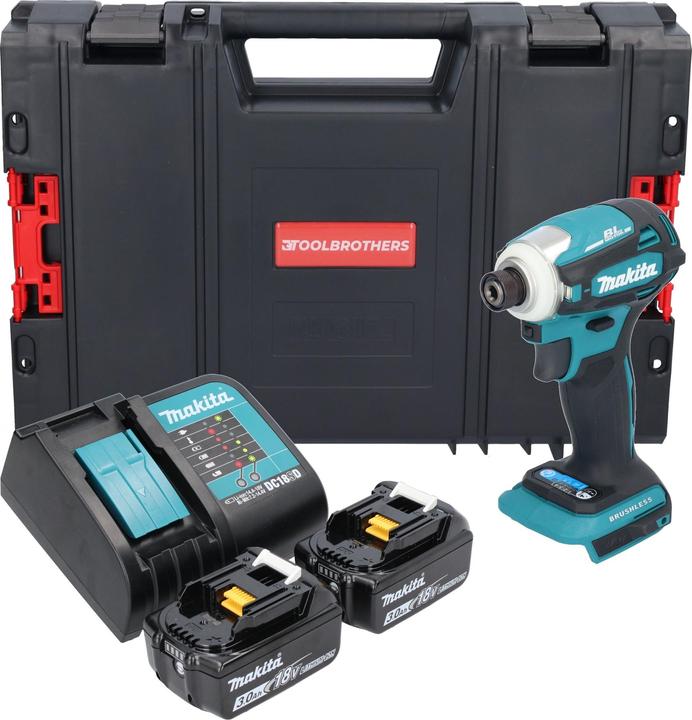 Produktbild Makita DTD 172 SFJ-R Akku Schlagschrauber 18 V 180 Nm 1/4" Brushless + 2x Akku 3,0 Ah + Ladegerät + (Akkubetrieb)