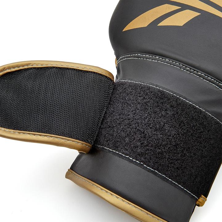 Actual product image Reebok Boxing Gloves Black/Gold (12 OZ, 12)