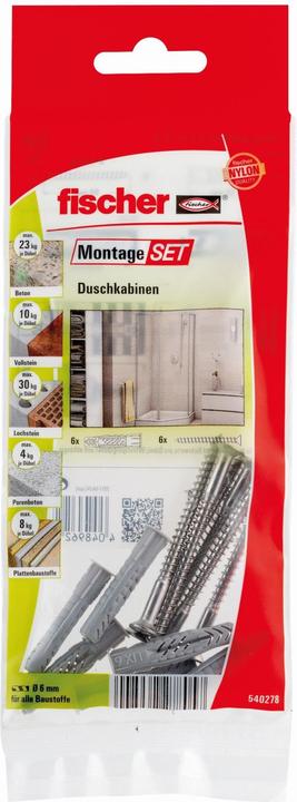 Produktbild Fischer Fisc MontageSet Duschkabine B (12 Stk.)