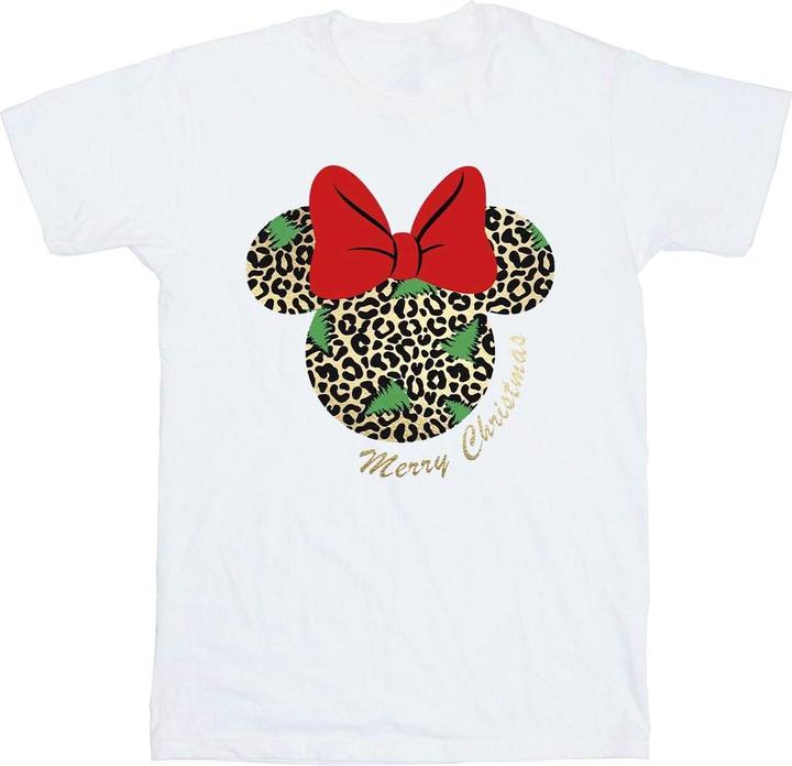 Disney Minnie Mouse Leopard Christmas TShirt (S)