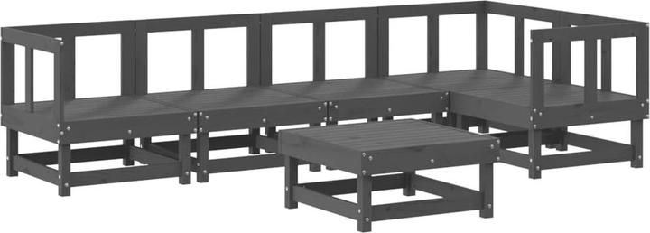 Image du produit VidaXL 6-tlg. Garten-Lounge-Set Grau Massivholz Kiefer,Farbe