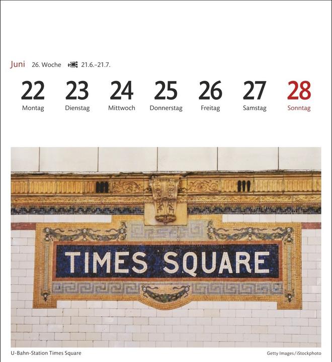 Actual product image Harenberg New York Sehnsuchtskalender 2026 - Wochenkalender mit 53 Postkarten (German)