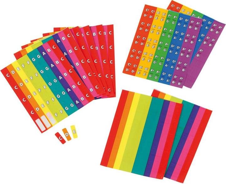 Actual product image Boomwhackers Note stickers in colors