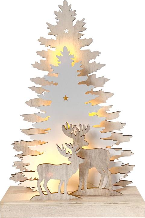 HTI-Living Weihnachsdeko Rehe vor Baumsilhouette