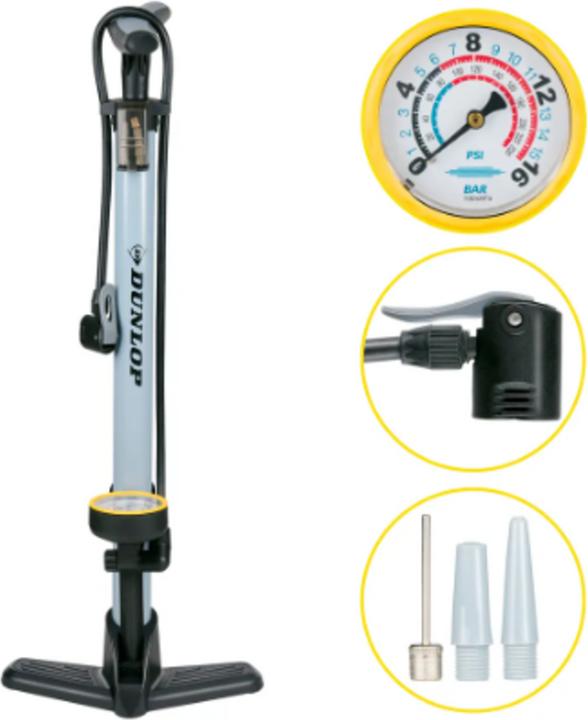 Produktbild Dunlop Fahrrad Standpumpe schwarz/grau