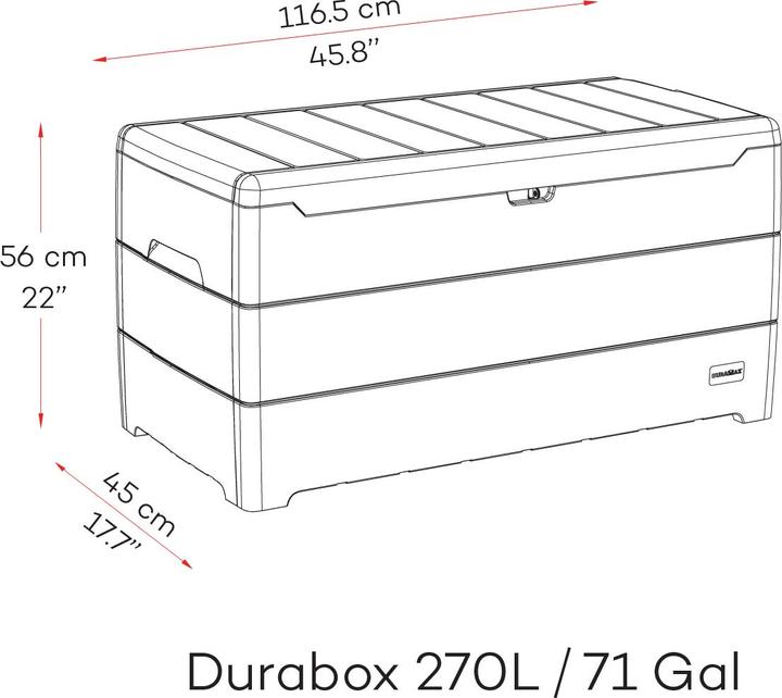 Produktbild Duramax Durabox Aufbewahrungsbox Kissenbox 270 L
