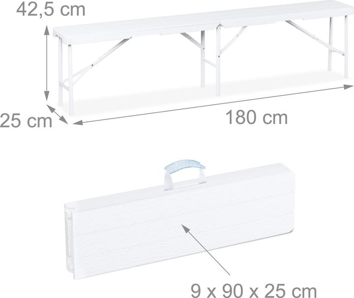 Actual product image Relaxdays 3-piece beer tent set (180 cm)