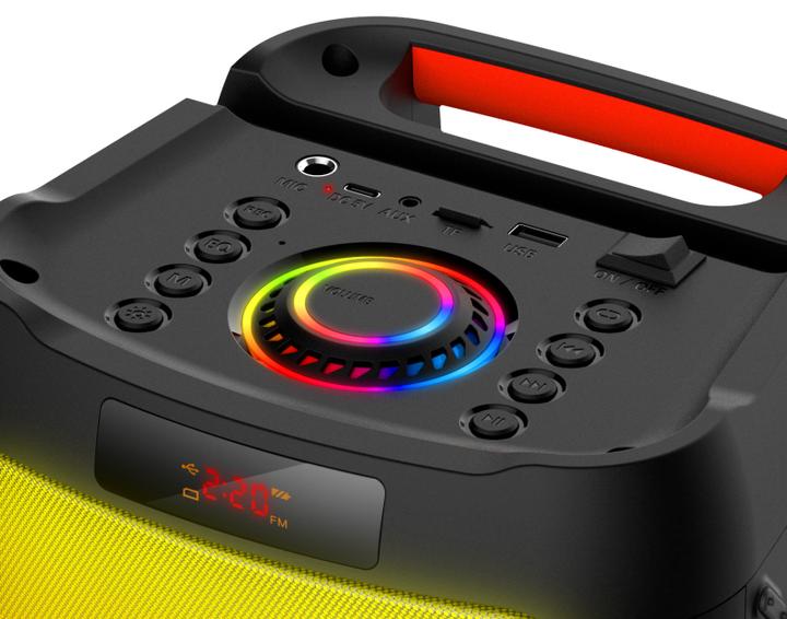 Immagine prodotto Connect IT Hyperbass BEAT+ riproduttore bluetooth per feste, 2x30W, BT, USB, MicroSD, microfono, DO, ČERNÝ (10 h, Porta USB)