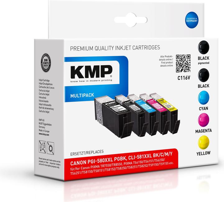 Immagine prodotto KMP PGI-580/CLI-581 XXL (M, FC, C, Y)