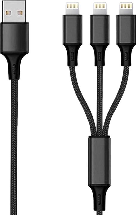 Produktbild 2GO 797155 USB Kabel USB B USB C/Micro-USB B/Lightning (1.50 m)