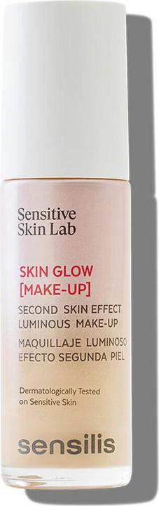 Actual product image Rilastil Sensilis Skin Glow Make-Up Foundation Moisturizing and Radiant Light Coverage for Dull Skin 30ml Sha (Sand)