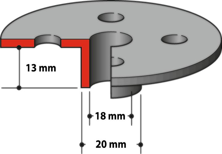 Actual product image Makita Copying sleeve 20 mm ( 164393-0 ) for router RP 0900 / RP 2300 / RT 0700