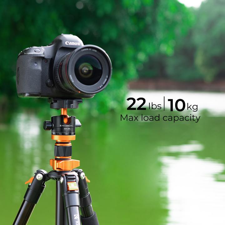 Image du produit K&F Concept K254A3+BH-28L Trépied en alliage d'aluminium et de magnésium