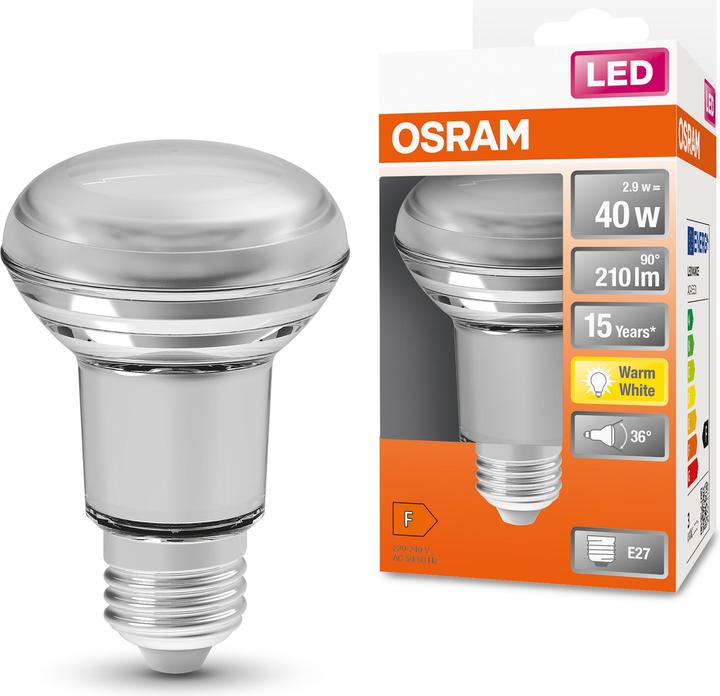 Actual product image Osram Star R63 (E27, 2.60 W, 210 lm, 1 x, F)
