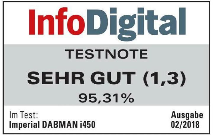 Image du produit Imperial Dabman i450 (Webradio, DAB+ DAB, VHF, FM, Bluetooth, WiFi)