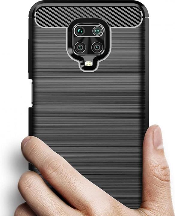 Produktbild Screenguard Xiaomi Redmi Note 9 Pro Hülle Carbon Brushed Soft TPU (Xiaomi Redmi Note 9 Pro)