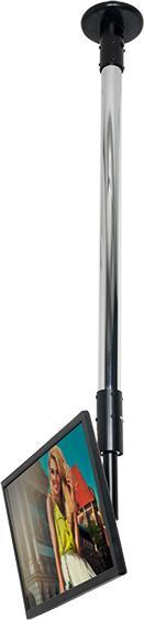 Actual product image Btech B-TECH Flat Screen Ceiling / Desk Mount with Tilt & Swivel (VESA 100) - 1m Ø50mm Pole BT7553-100/BC (Ceiling, 28", 23 kg)