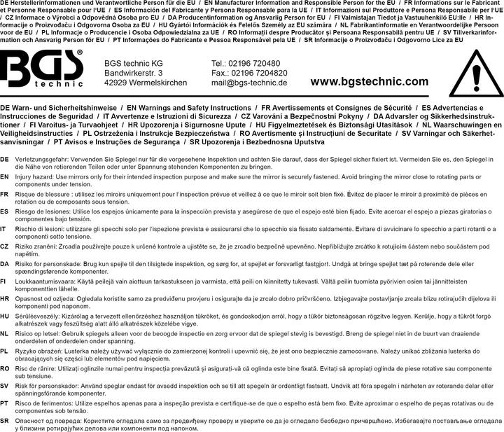 Produktbild BGS LED-Teleskop-Inspektionsspiegel 285 - 870 mm