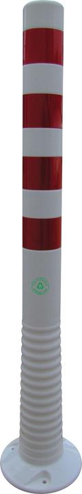 HP Autozubehör Palo di sbarramento in TPU bianco/rosso Ø 80 mm da avvitare con materiale di fissaggio Altezza dal