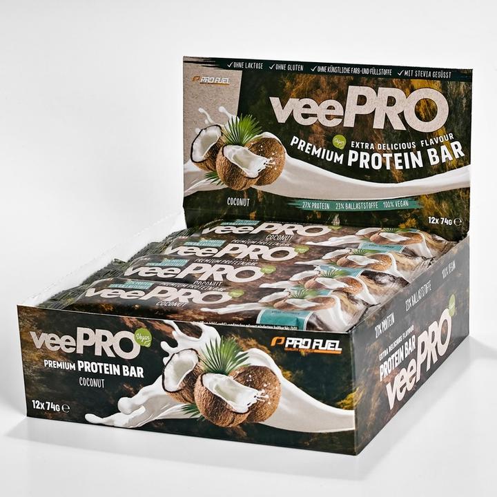 Produktbild ProFuel veePro Proteinriegel (12 x 74g) (Strawberry, 1 Stk., 888 g)