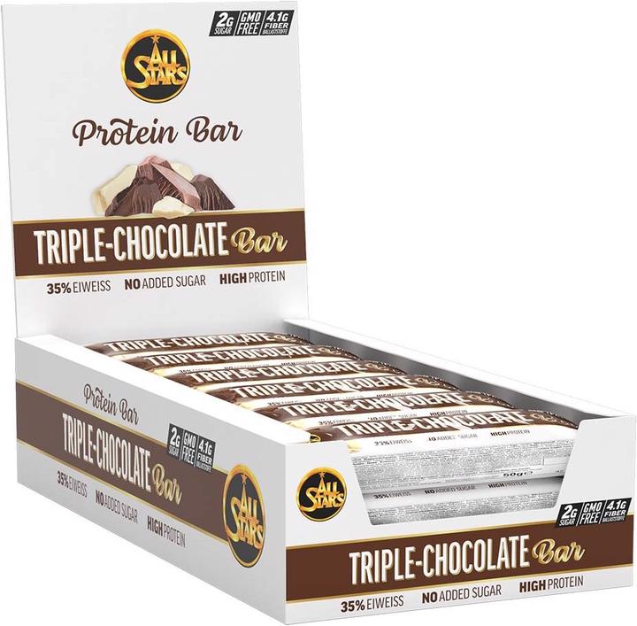 Actual product image All Stars Protein Bar (18 x 50g) (Triple Chocolate, 18 pcs., 900 g)