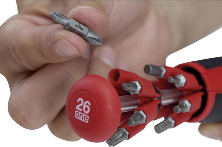 Produktbild Wiha Schraubendreher mit Bit Magazin (Torx (TX), Phillipps-Kreuzschlitz (PH), Pozidriv-Kreuzschlitz (PZ), Hex, Schlitz, Vierkant)